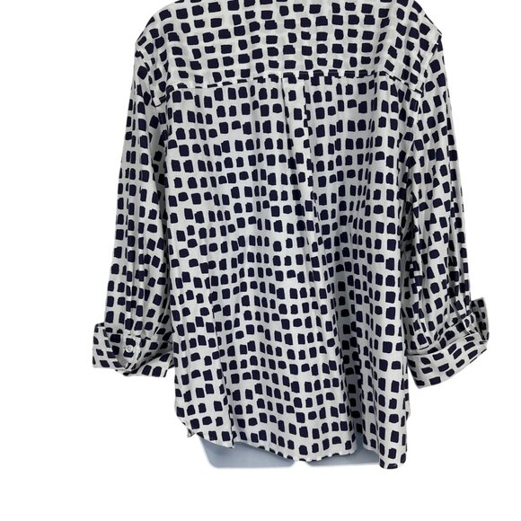 Chicos Purple & White Button-Down Shirt With Abstract Square Print Sz 3.5 US 18 - Picture 6 of 11